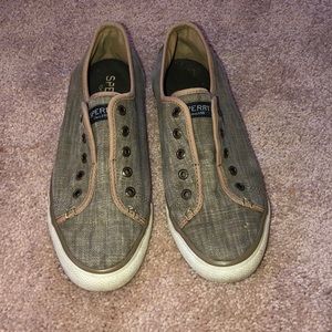 Sperry-  slip on sneakers hunter green size 7